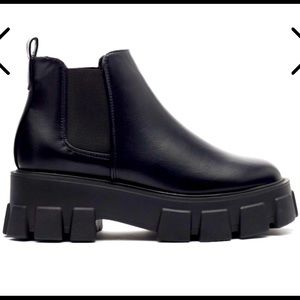 Cleat Faux Leather Boots